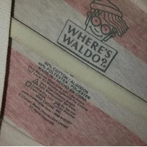 Where's Waldo Graphic Tee Short Sleeve T-shirt, Size Large - Picture 5 of 8